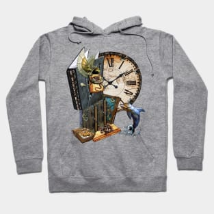 Steampunk-dolphin & dragon-storybook Hoodie